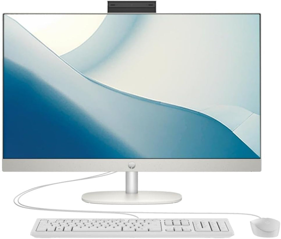 HP All-in-One 24-CR1000L – Intel Core Ultra 7-155U | 8GB RAM | 512GB SSD | 23.8″ FHD Touchscreen | Windows 11 Pro | Shell White | English Keyboard
