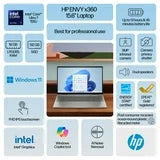 HP Envy x360 15.6″ – Intel Core Ultra 7-155U | 16GB RAM | 512GB SSD | FHD Touch 2-in-1 | Windows 11 | AI PC | Mineral Silver