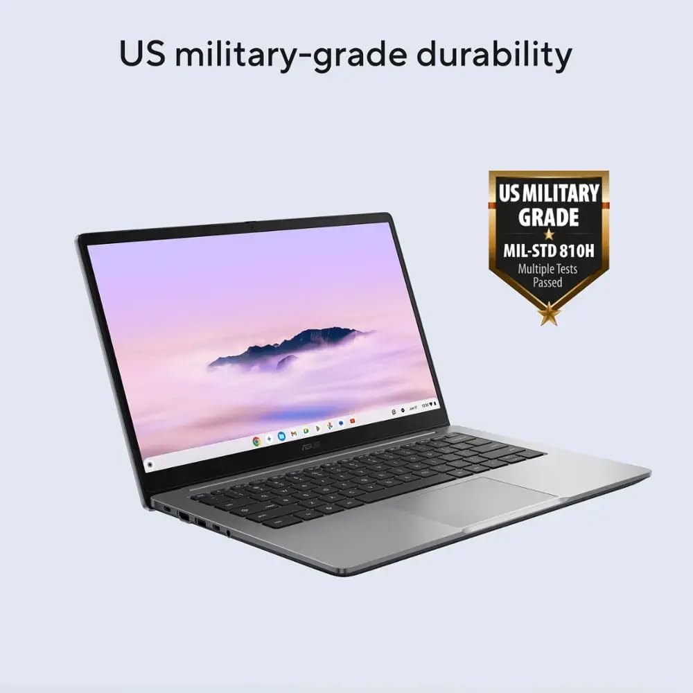 ASUS CX14 Chromebook Laptop, 14" FHD (1920 x 1080) IPS LED Laptop, Intel Celeron N4500, 4GB Memory, 64GB eMMC, Misty Grey, Chrome OS