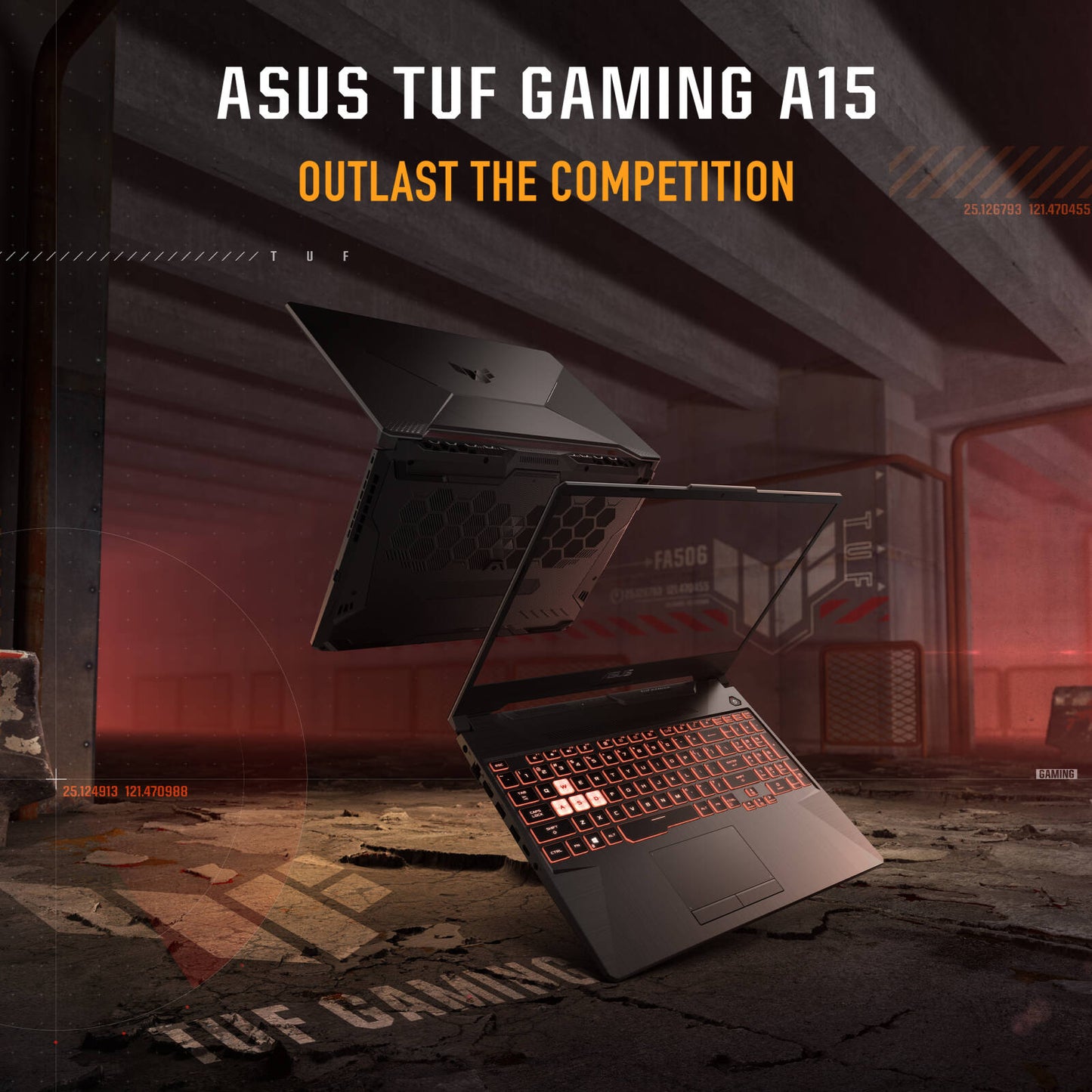 ASUS TUF Gaming A15 FA506NCR Laptop, 15.6" FHD IPS 144Hz Display, AMD Ryzen 7 7435HS, 8GB RAM, 512GB SSD, GeForce RTX 3050 4GB GPU, English Keyboard, Windows 11 Home, Graphite Black