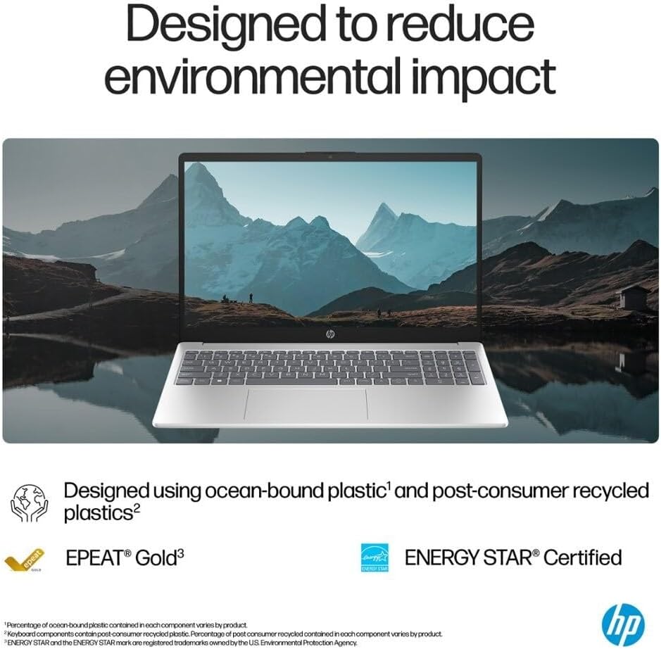 HP 15.6″ Touch Laptop – Intel Core 5-120U | 32GB RAM | 1TB SSD | Windows 11 Home | Natural Silver
