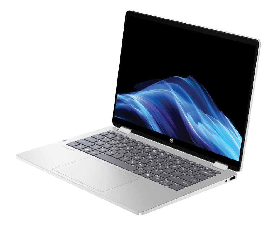 HP OmniBook 5 Flip 14-FP0023 – Intel Core 7 150U | 16GB RAM | 512GB SSD | 14″ WUXGA Touchscreen | Windows 11 | Glacier Silver | Backlit Keyboard