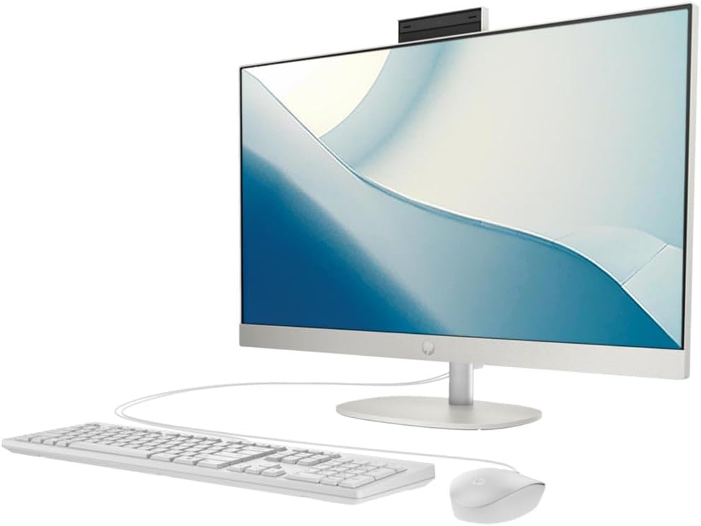 HP All-in-One 24-CR1000L – Intel Core Ultra 7-155U | 8GB RAM | 512GB SSD | 23.8″ FHD Touchscreen | Windows 11 Pro | Shell White | English Keyboard