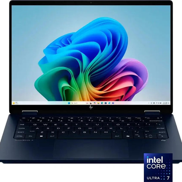 HP OmniBook X Flip (2025) – Intel Core Ultra 7-256V | 16GB RAM | 1TB SSD | 14″ Touch 2-in-1 | Windows 11 Pro | Silver