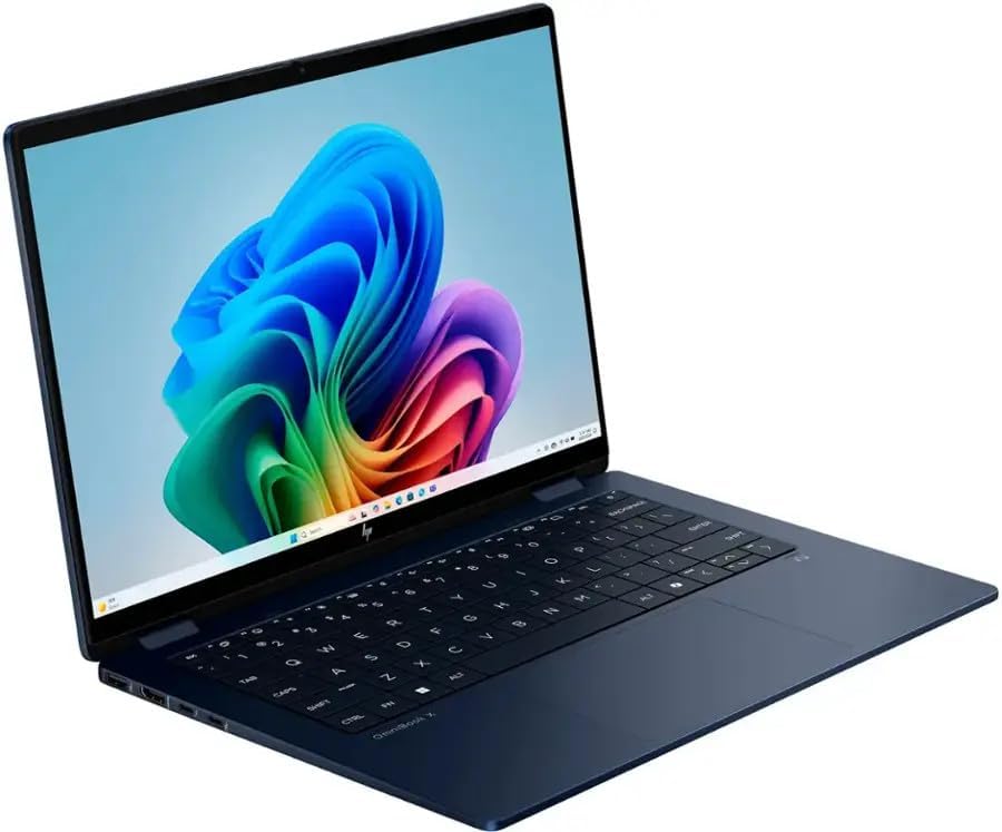HP OmniBook X Flip (2025) – Intel Core Ultra 7-256V | 16GB RAM | 1TB SSD | 14″ Touch 2-in-1 | Windows 11 Pro | Silver