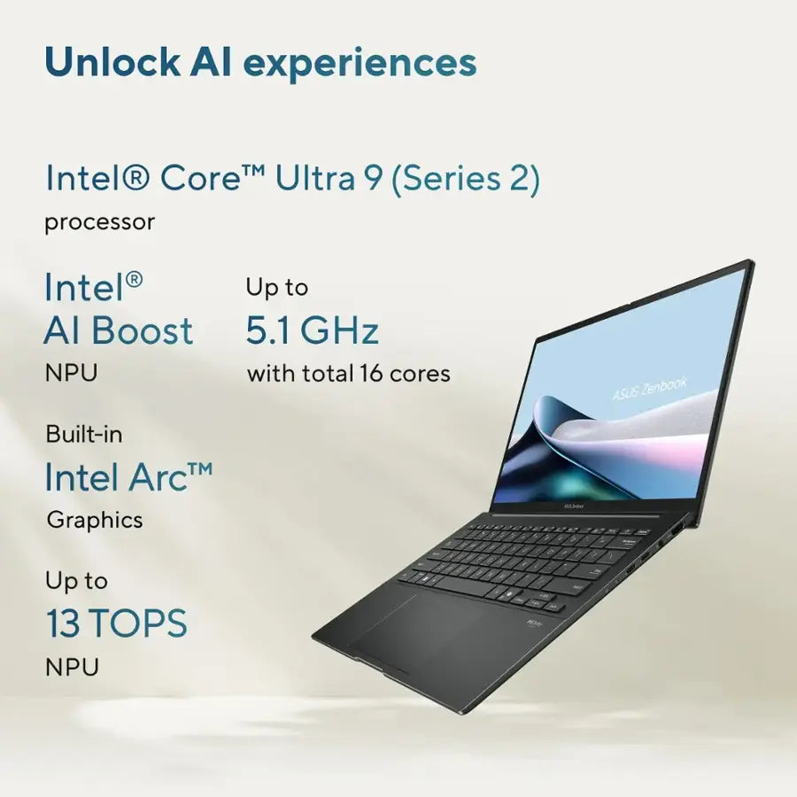 ASUS Zenbook 14 – Intel Core Ultra 9-285H | 32GB RAM | 1TB SSD | 14″ FHD+ OLED Touch | Windows 11 | Jasper Gray