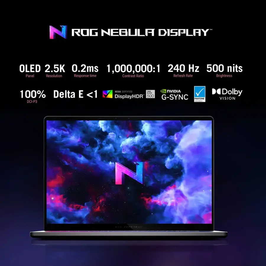 ASUS ROG Zephyrus G16 – 16″ OLED 2.5K 240Hz | Intel Core Ultra 9-285H | 16GB RAM | RTX 5070 | 1TB SSD | Eclipse Gray