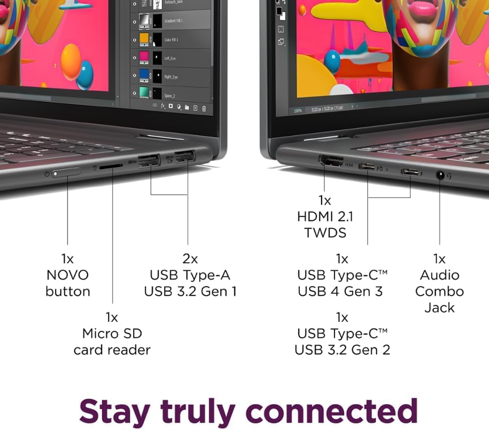 Lenovo Yoga 7i – Intel Core Ultra 7-155U | 16GB RAM | 1TB SSD | 16″ WUXGA Touch 2-in-1 | Windows 11 Home